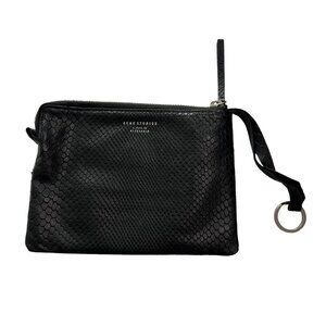Acne Studios Wallet Pouch in Black Snakeskin
